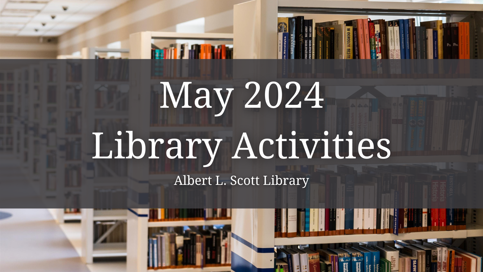 May Events at the Library