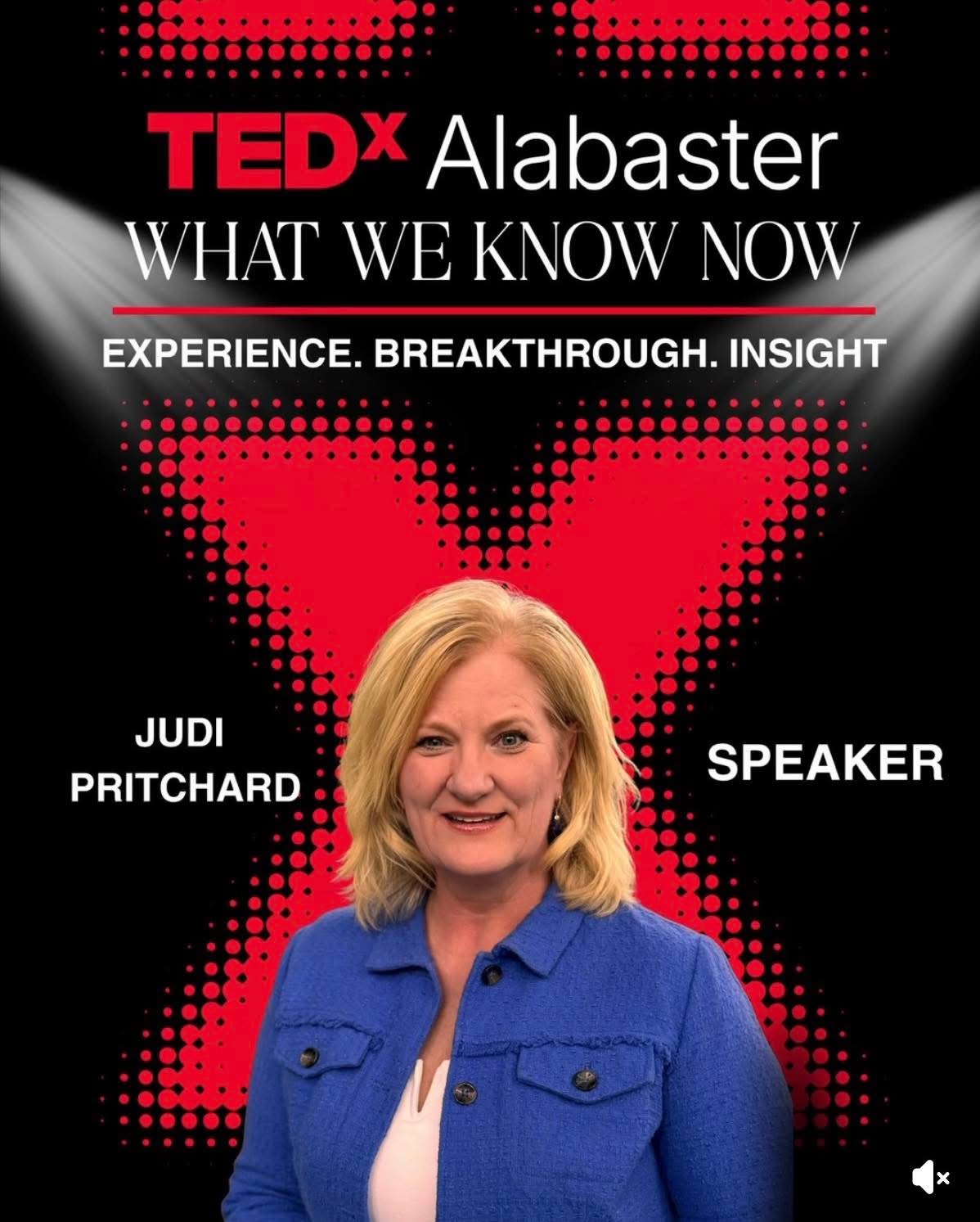 Judi Pritchard Speaking at TEDx Alabaster Judi Pritchard Speaking at TEDx Alabaster